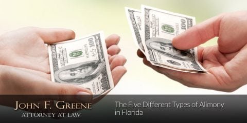 The Five Different Types of Alimony in Florida