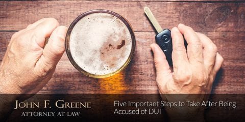 Five Important Steps to Take After Being Accused of DUI